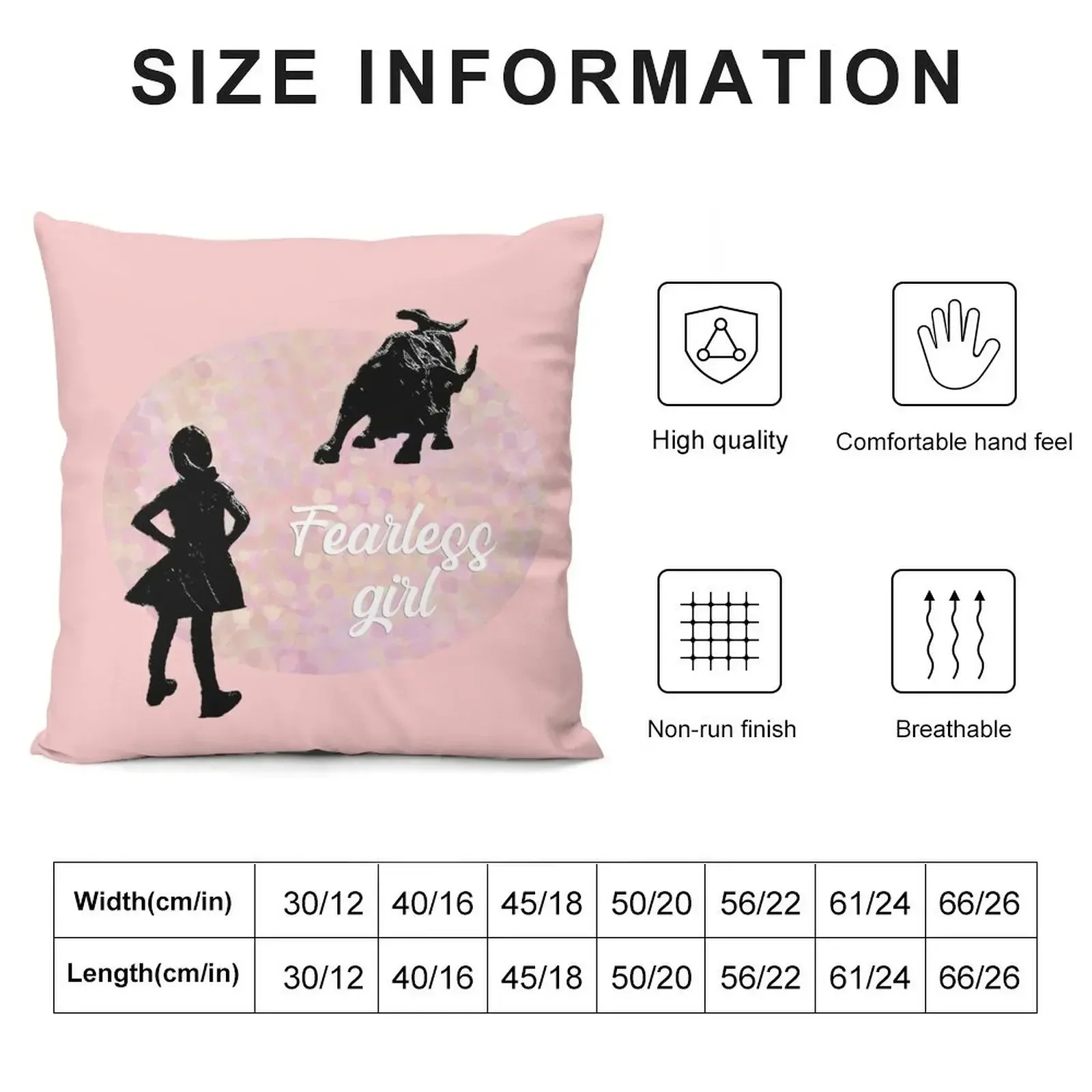 Fearless girl statue Throw Pillow Cushions For Sofa Rectangular Cushion Cover ornamental pillows Pillowcases Bed Cushions pillow