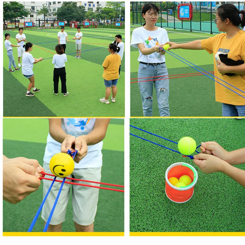 Child Family Sport Ball Pass Crossing Portable Outdoor Game Adult Team Build Toys for Company Cooperation Couples Wedding Party