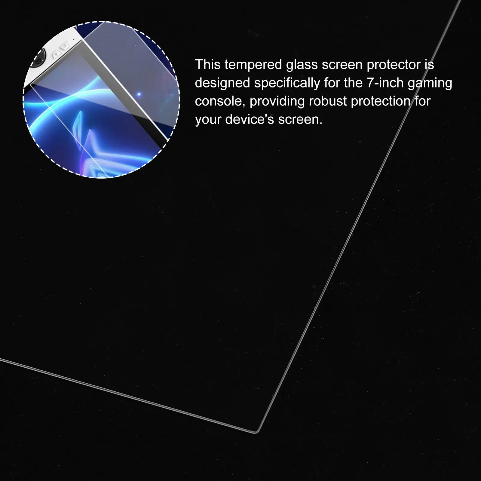 2Pcs 7 Inch Console Screen Protector Tempered Glass Film High Definition Resistant for Gaming Console Display