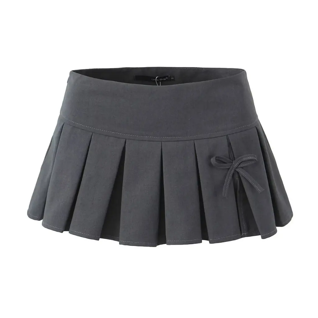 Korean Style Low Waist Pleated Skirt for Women A-Line Mini Skirt Anti-Exposure College Girls Fashion Autumn New