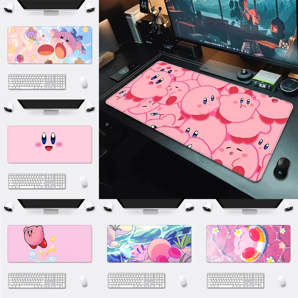 Kirbies Mousepad HD Printing Computer Gamers Locking Edge Non-slip Mouse Pad XXL90x40cm Keyboard PC Desk Pad