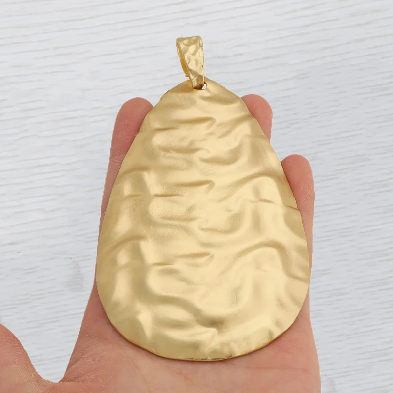

1 x Matte Gold Color Huge Geometric Oversized Luxury Design Charm Pendant For DIY Necklace Daily Jewelry Making Findings