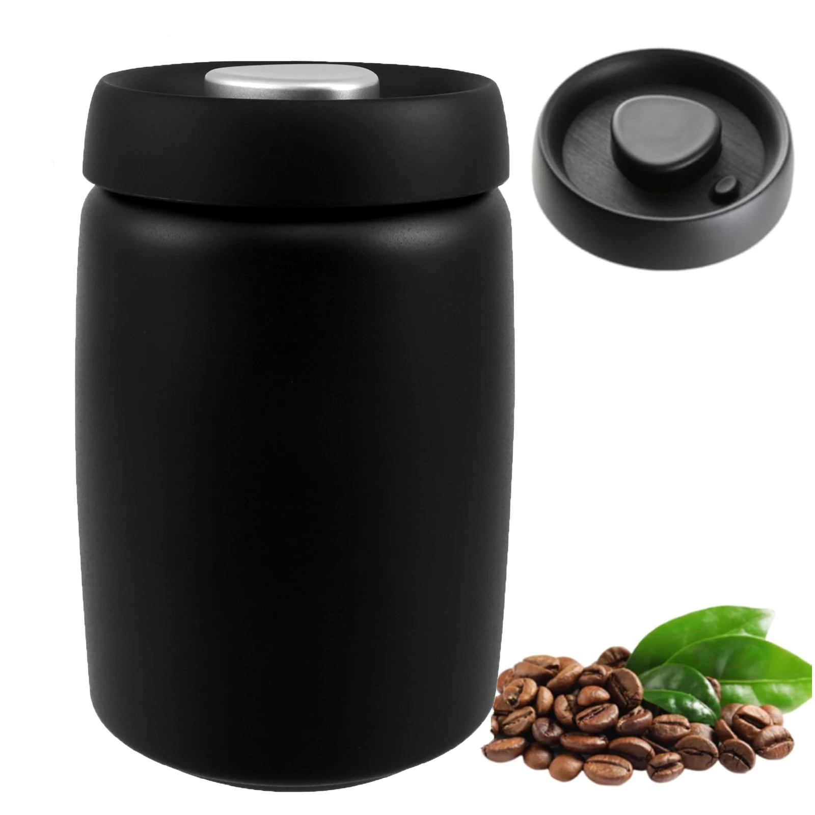 1200ml Coffee Bean Vacuum Sealed Tank Stainless Steel Coffee Vacuum Canister Food Grain Tea Nut Storage Airtight Container Jars