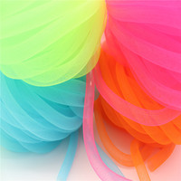 Metallic 16mm Tubular Horsehair Crinoline Tube Crin net fabric Trimming for DIY hair accessories 30 yards
