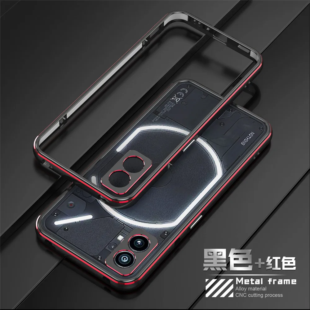 Bumper Phone Case For Nothing Phone 2 Metal Aluminum Frame Nothing Phone 1 Case Metal Lens Protective Film