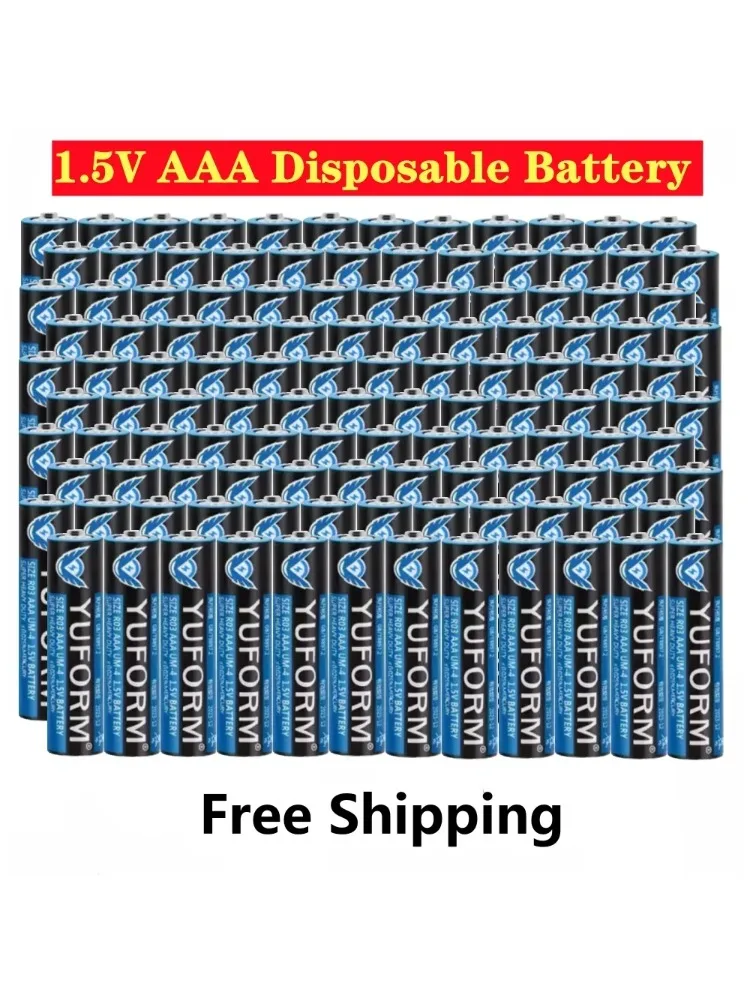 NIEUWE 1,5 V AAA wegwerp droge batterij voor led-licht speelgoed mp3 camera flitser scheermes cd-speler draadloze muis toetsenbord - afbeelding 2