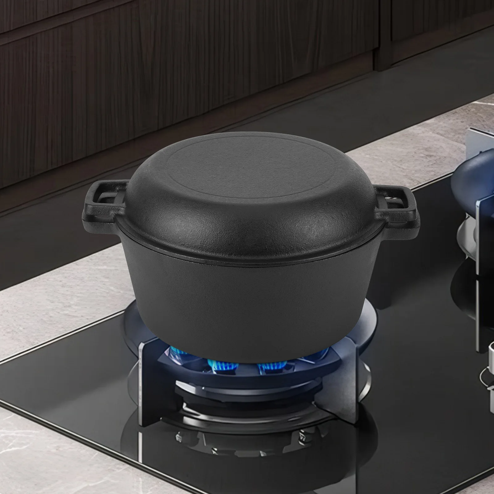 

Чугунный голландский набор духовки, силиконовые ручки, набор для духовки, корзина для брожения, набор горшков для кемпинга в помещении и на открытом воздухе