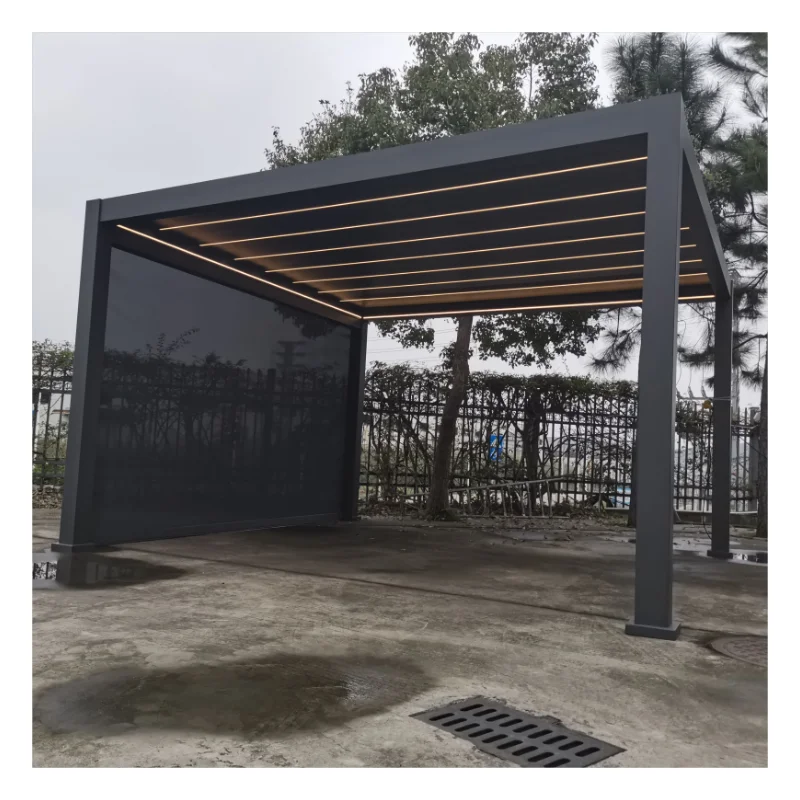 Factory Direct 2026 Aluminum Awning Canopy Pergola Outdoor Waterproof Gazebo Roof Ideas 3x3 3x4 4x3 4x4 4x5 4x6 6x3 6x4 6x5 6x6m