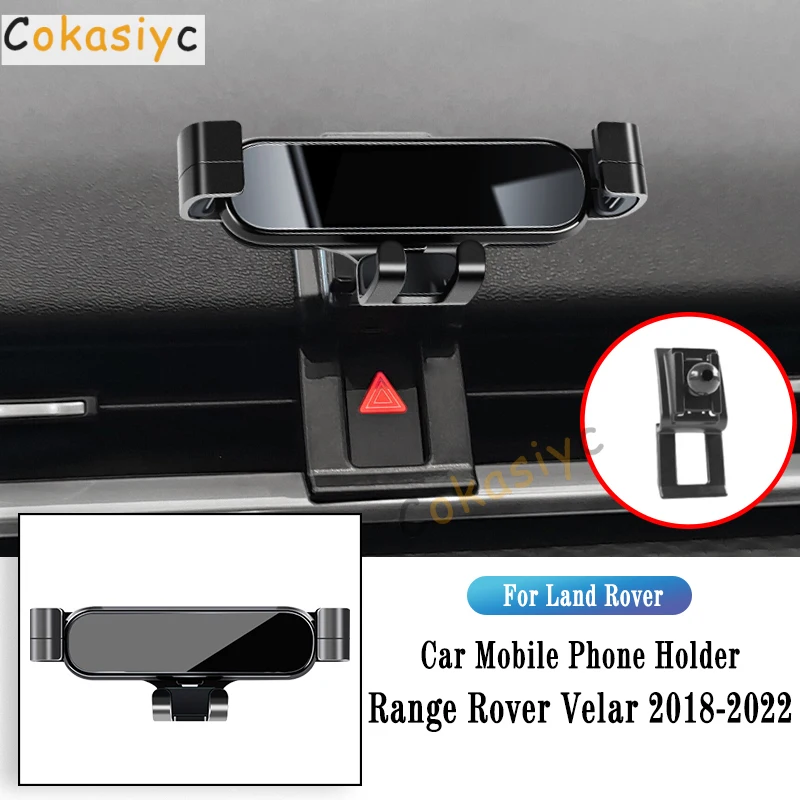 Car Phone Holder For Land Rover Range Rover Velar 2018-2022 Gravity Navigation Bracket Stand Air Outlet Clip Rotatable Support