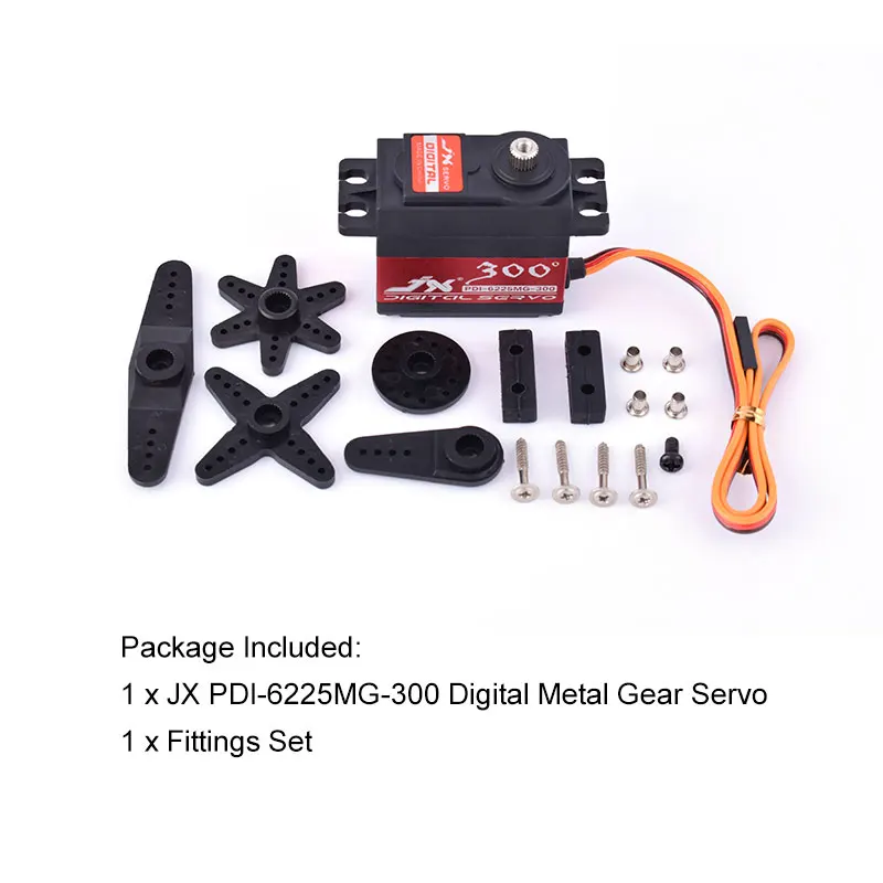 JX Digital Servo PDI-6225MG-300 6V 25KG Large Torque Metal Gear For RC Model