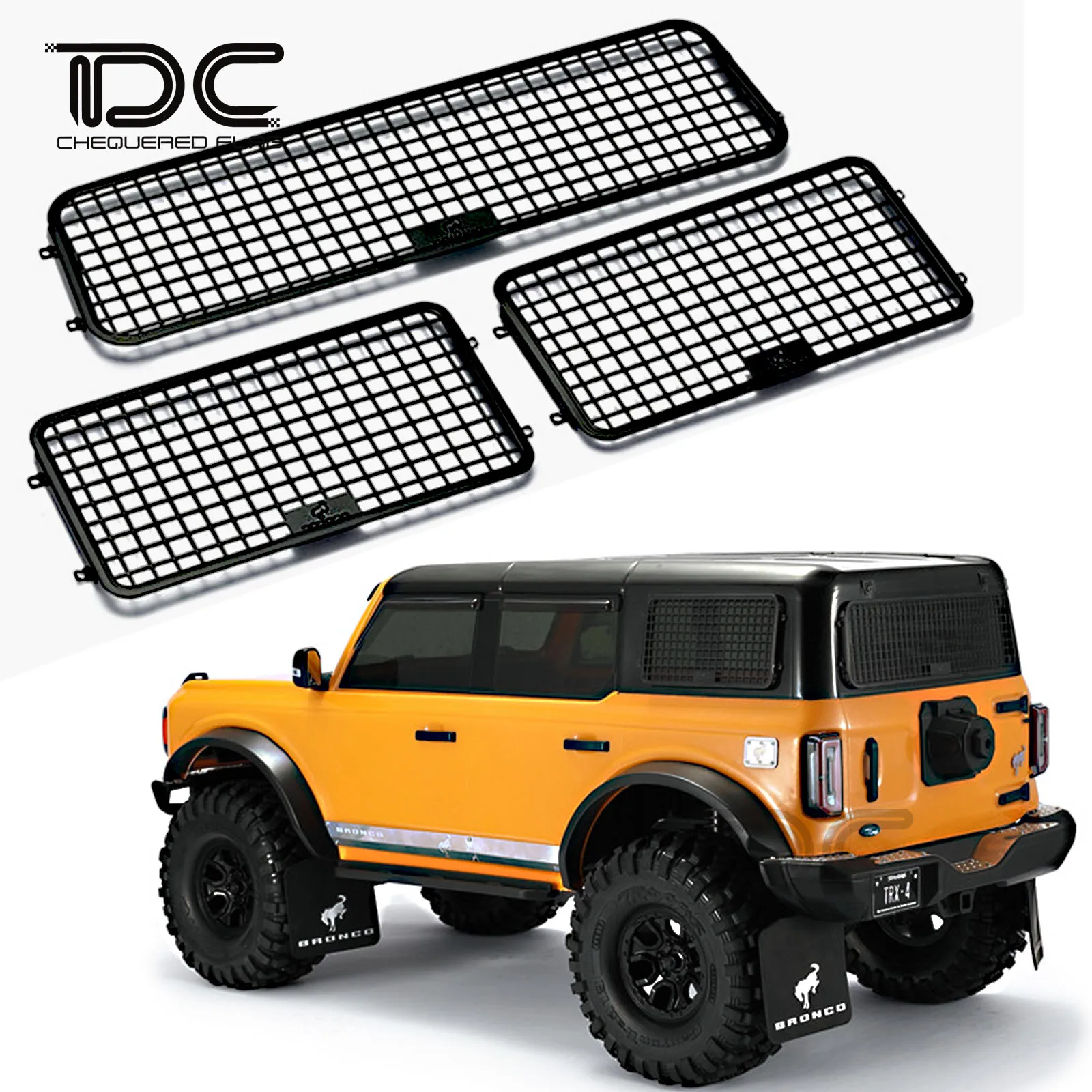 

Для TRX4 Bronco 2021 RC металлическая оконная сетка 3D защита решетка 1/10 дистанционное управление гусеничная машина TRAXXAS Φ новые детали для обновлен...