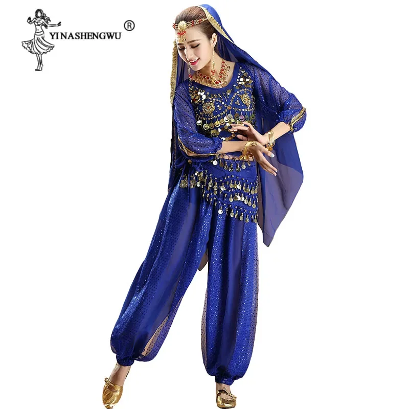 Femmes danse du ventre professionnel indien Oriental danse du ventre Bollywood costume ensemble costumes dames Sari danse Performance scène