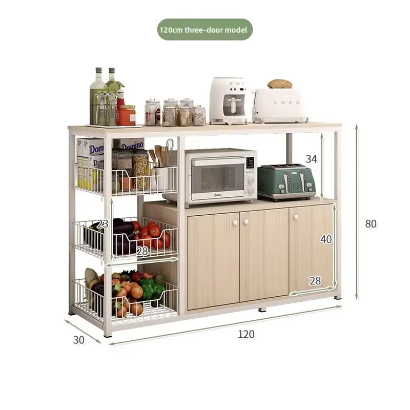 Kitchen Storage Rack Floor-standing Multi-layer Household Cabinet Multi-functional Cabinet Storage Cabinet
