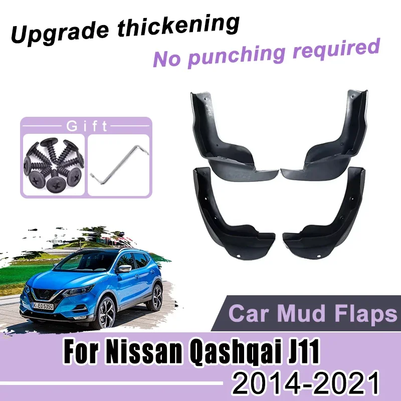 

Car Mud Flaps for Nissan Qashqai J11 2014~2021 2015 2016 Mudguard Guards Splash Flap Front Rear Wheels Fenders Auto Accessories