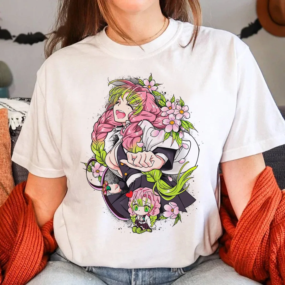 Camiseta Mitsuri para mujer, camisetas de diseñador para niña, ropa harajuku japonesa divertida