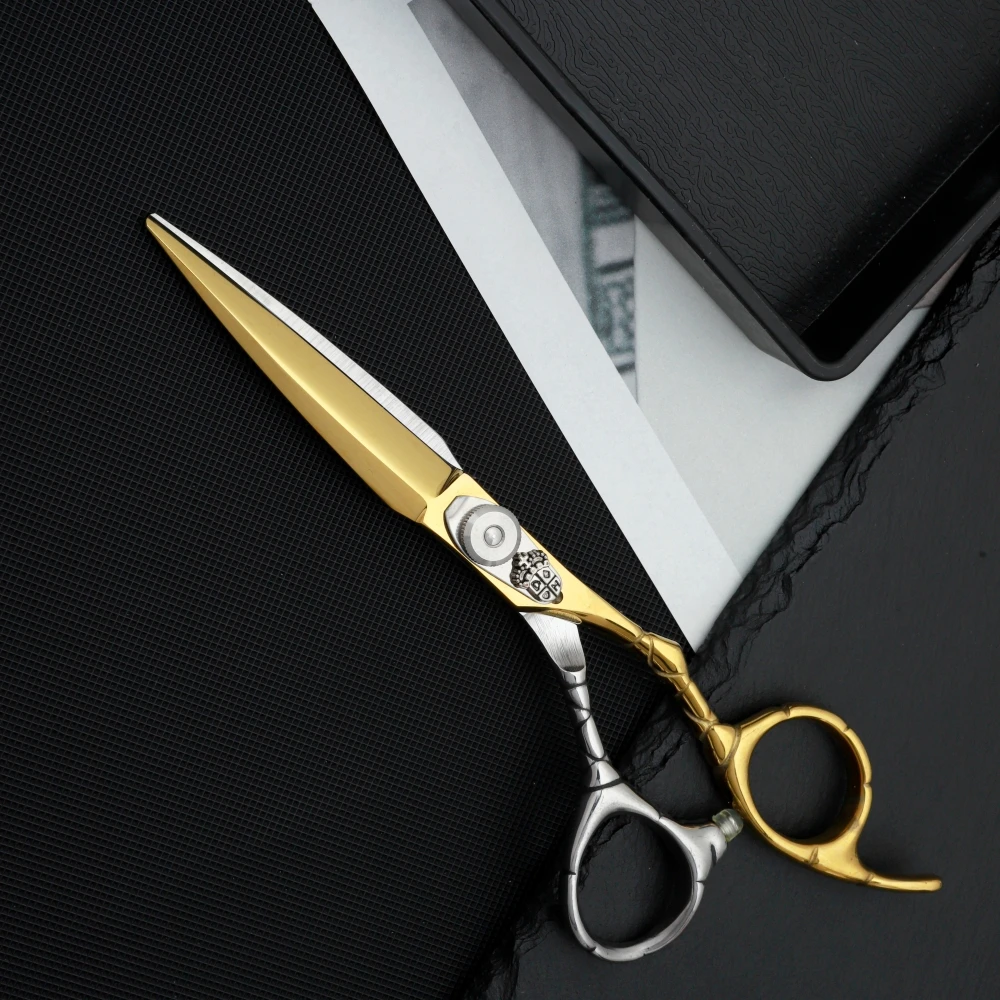 

6 Inch Professional Hairdressing Scissors Set 440C Stainless Steel Hair Cutting Shears & Thinning Scissors 20-25% Hair Removal