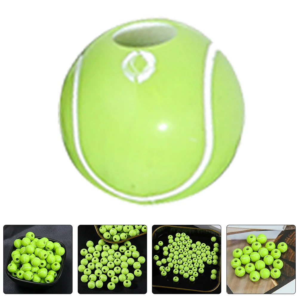 

50pcs Tennis Ball Sports For Jewelry Making Diy Bracelet Necklace Keychain Craft Charm Durable Smooth Surface Wear Resistant