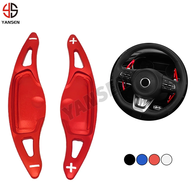 

Steering Wheel DSG Gear Extender Aluminum Alloy Sticker Paddle Shifter Extension For Kia Stinger 2018-2020 Interior Accessories