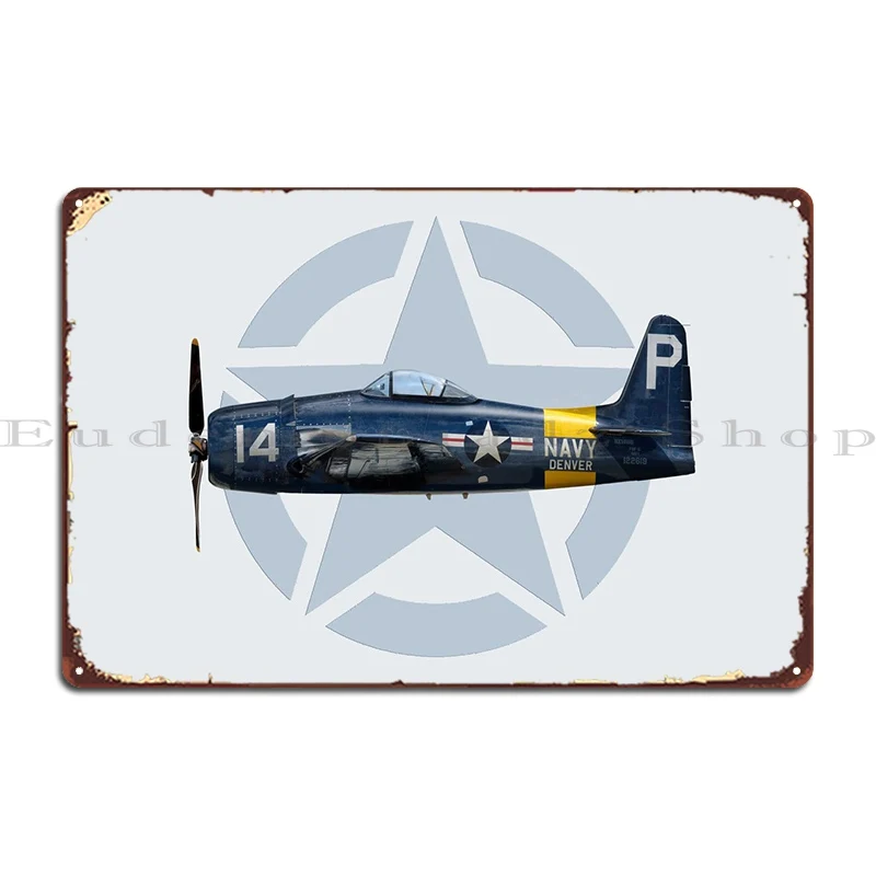 Grumman F8f Bearcat Metal Plaque Poster Club Bar Party Cinema Designer Mural Tin Sign Poster