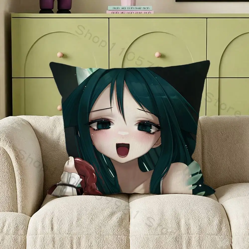 S-Saya no Uta Anime Print Throw Pillow Cover Square Cushion Case for Living Room Bedroom Decor