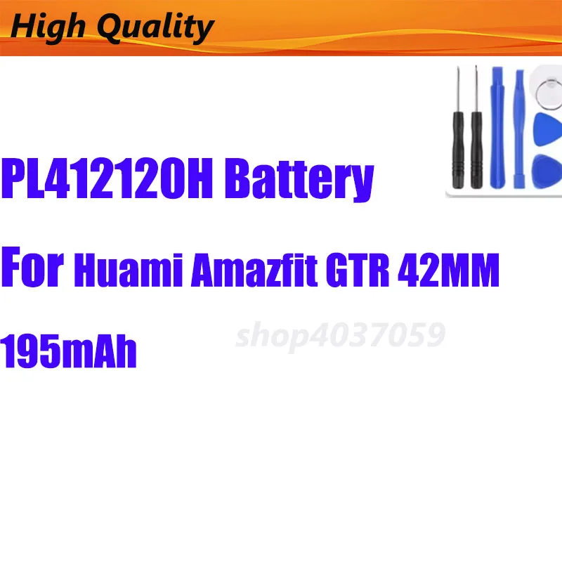 PL412120H Battery For Huami Amazfit GTR 42MM 195mAh Smart Watch Replacement Bateria