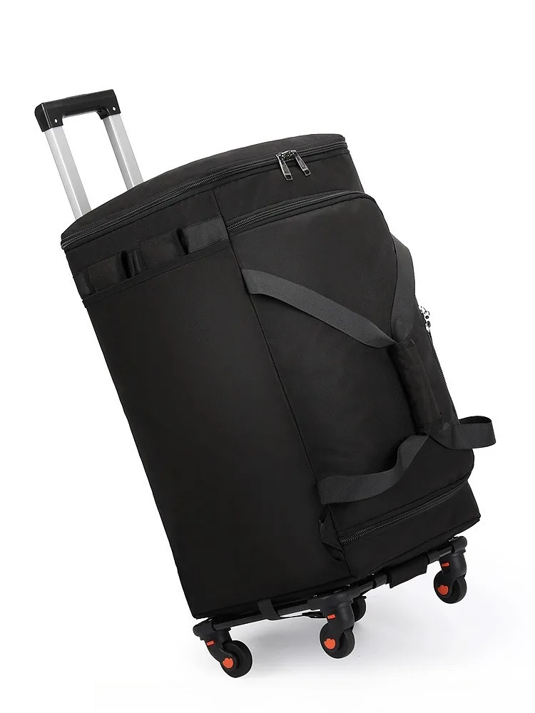 Foldable Rolling Travel Bag, Large Capacity Backpack Duffel, Lightweight handheld Spinner Wheel Luggage for Long Short Trip