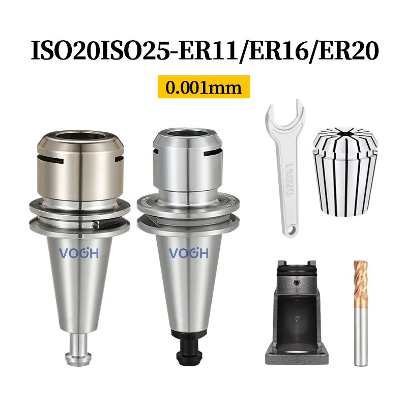 

VOGH ISO10 ISO15 ISO20 ISO25 Держатель инструмента ISO20 ISO25 T11 ER11MS ER16MS ER20MS SK10 D11.2 Цанговый патрон Держатель инструментов Кронштейн инструмента
