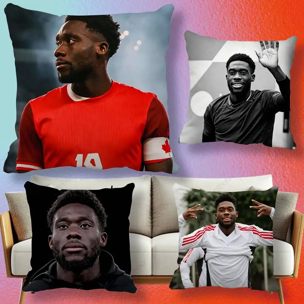 Football Players Alphonso D-Davies  Pillow cover gift High definition digital printing,Surprise vivid pattern Household.