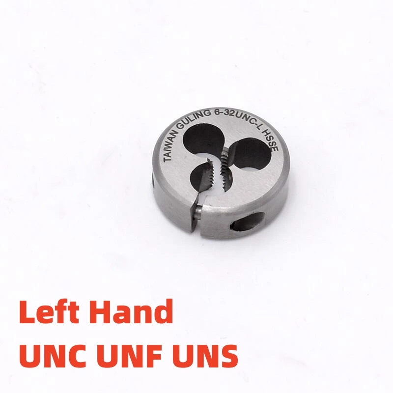 

HSSE American Left Adjustable Round die UNC UNF 4-40L 6-32L 8-32L 10-24L 1/4-20L 5/16-18L 3/8-16L 1/2-13L For Stainless Steel