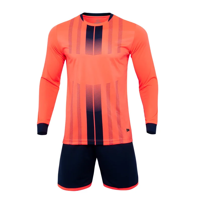 2024 Long Sleeves Soccer Jersey Set Autumn Winter New Sportswear Youth Kids Team Play Wear Training Tracksuit Men 2 Piece Set image 5