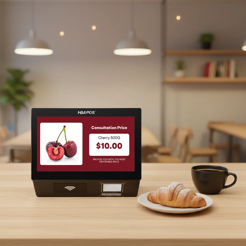 ATV&UTVHBAPOS Q1CX All-in-One POS Terminal Price Checker with Barcode Scanner for Restaurant.