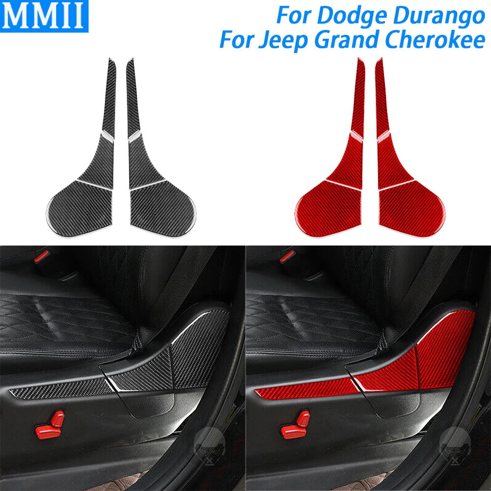 

For Dodge Durango 14-20 For Jeep Grand Cherokee 12-21 Carbon Fiber Driver Seat Side Panel Decorative Cover Car Interior Sticker