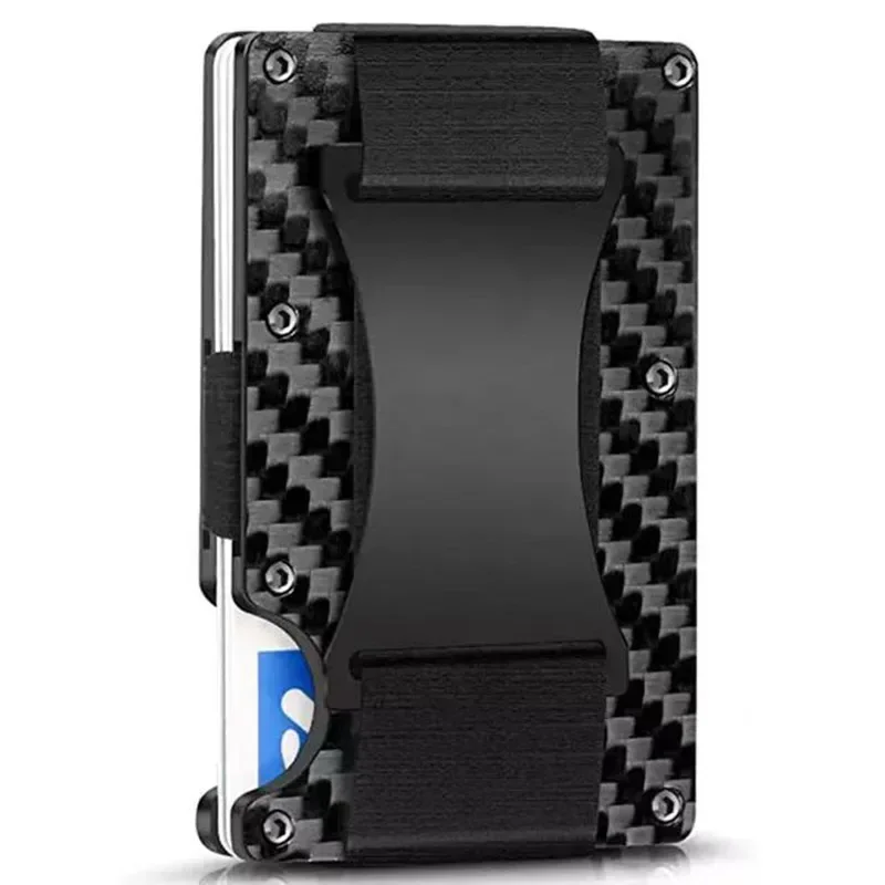 Rfid Business Card Holder Carbon Fiber Card Holder Wallets Men Women Slim Thin Mini Card Case Purse Male Multi Card Money Bags