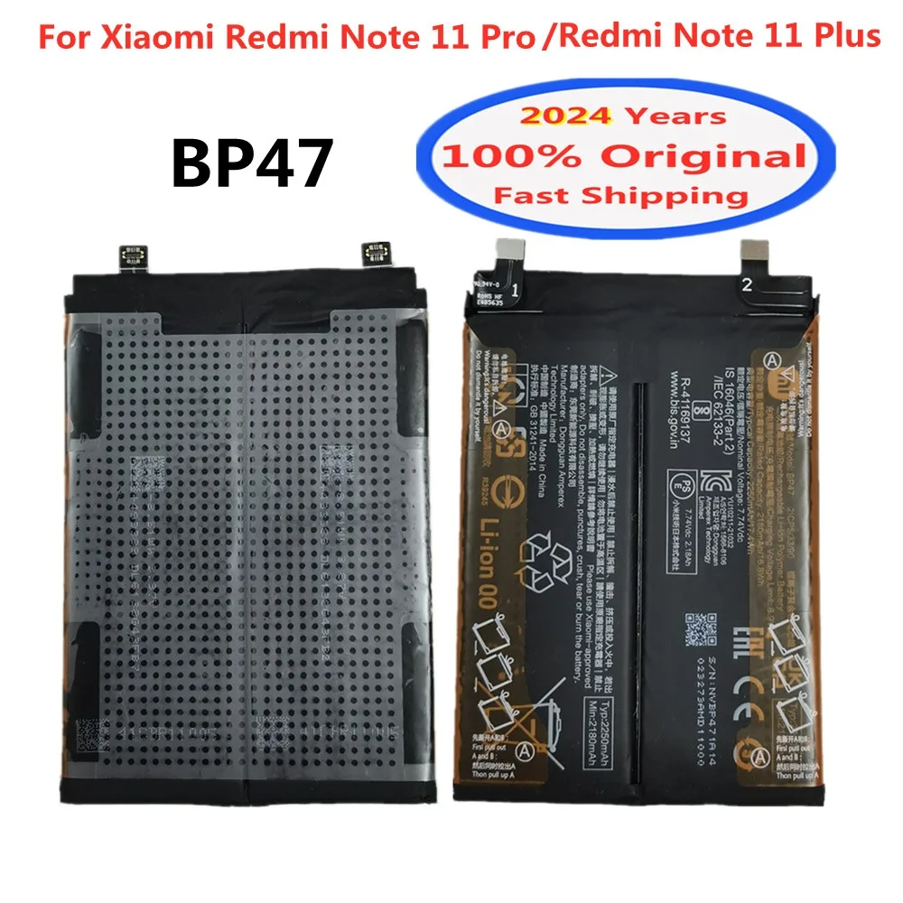 2024 Years High Quality BP47 Battery For XiaoMi Redmi Note 11 Pro / Redmi Note 11 Plus Phone Batteria 4500mAh Fast Shipping