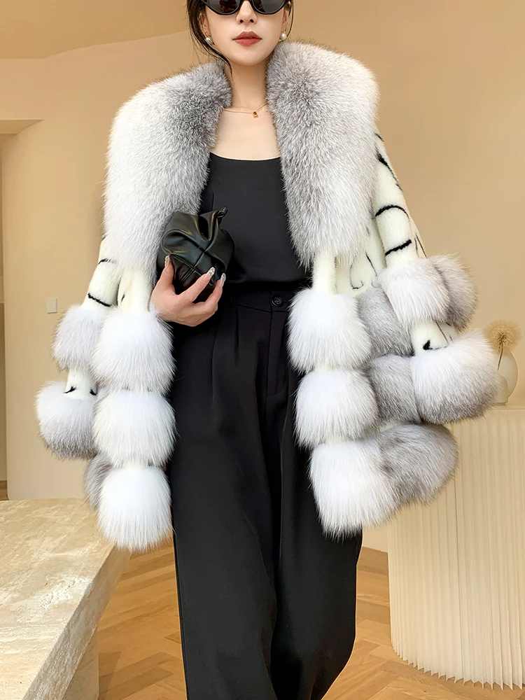 Fangtai 2024 New Winter Warm Luxury Natural Real Mink Fur Coat Women Free Shipping Special Promotion Fashion Fur Jacket