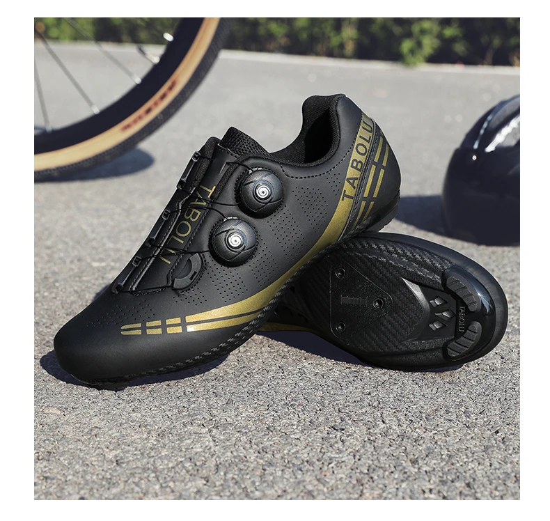 MTB Radschuhe Herren 2026 Weiß SPD-SL Mountain-Sneaker Schuhwerk Dirt Bike Racing Rennrad Damen Straßen-Geschwindigkeitsschuhe mit Klettverschluss – Detail 6