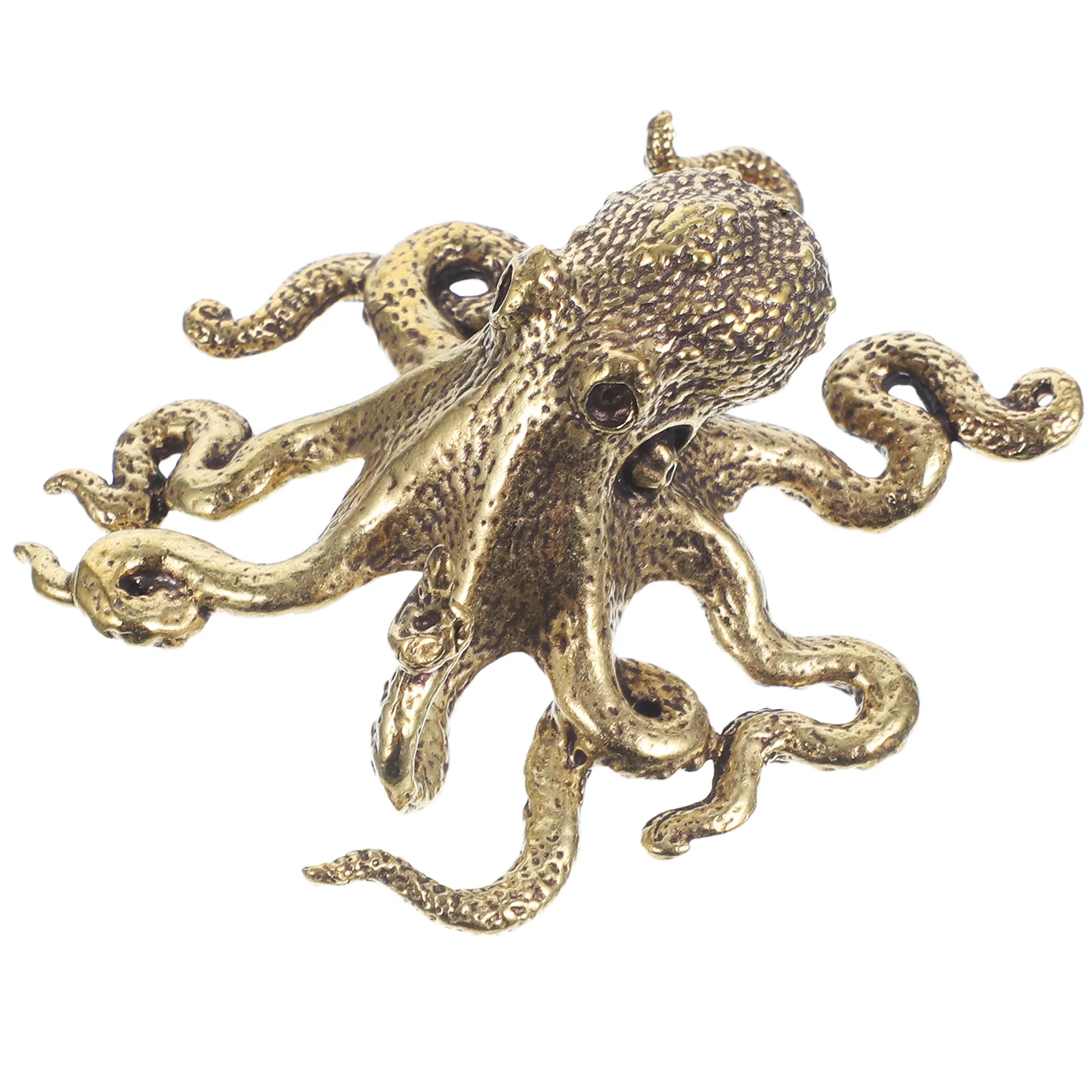 Ornaments Small Size Octopus Shape Decor Brass Crafts Curtain Comfortable Decoration Experience Desktop Eye-catching