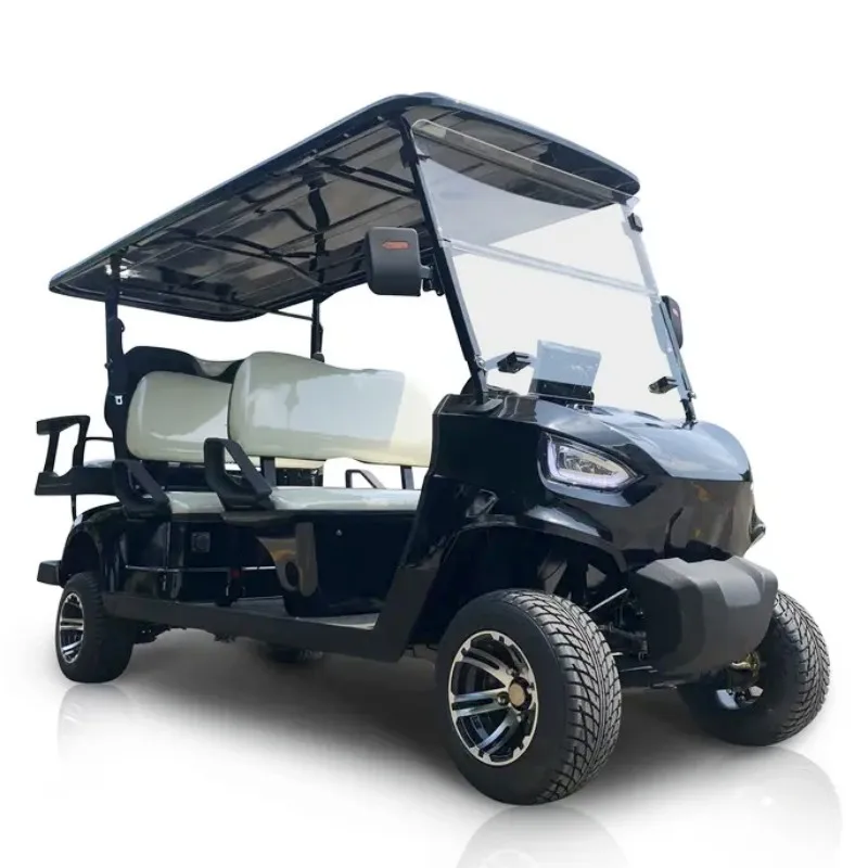 Custom New 2 4 6 8 Seats Club Car Solar Panels Battery Operated Golf Buggy Electric Golf Carts With 10 Inch Off Road Tire