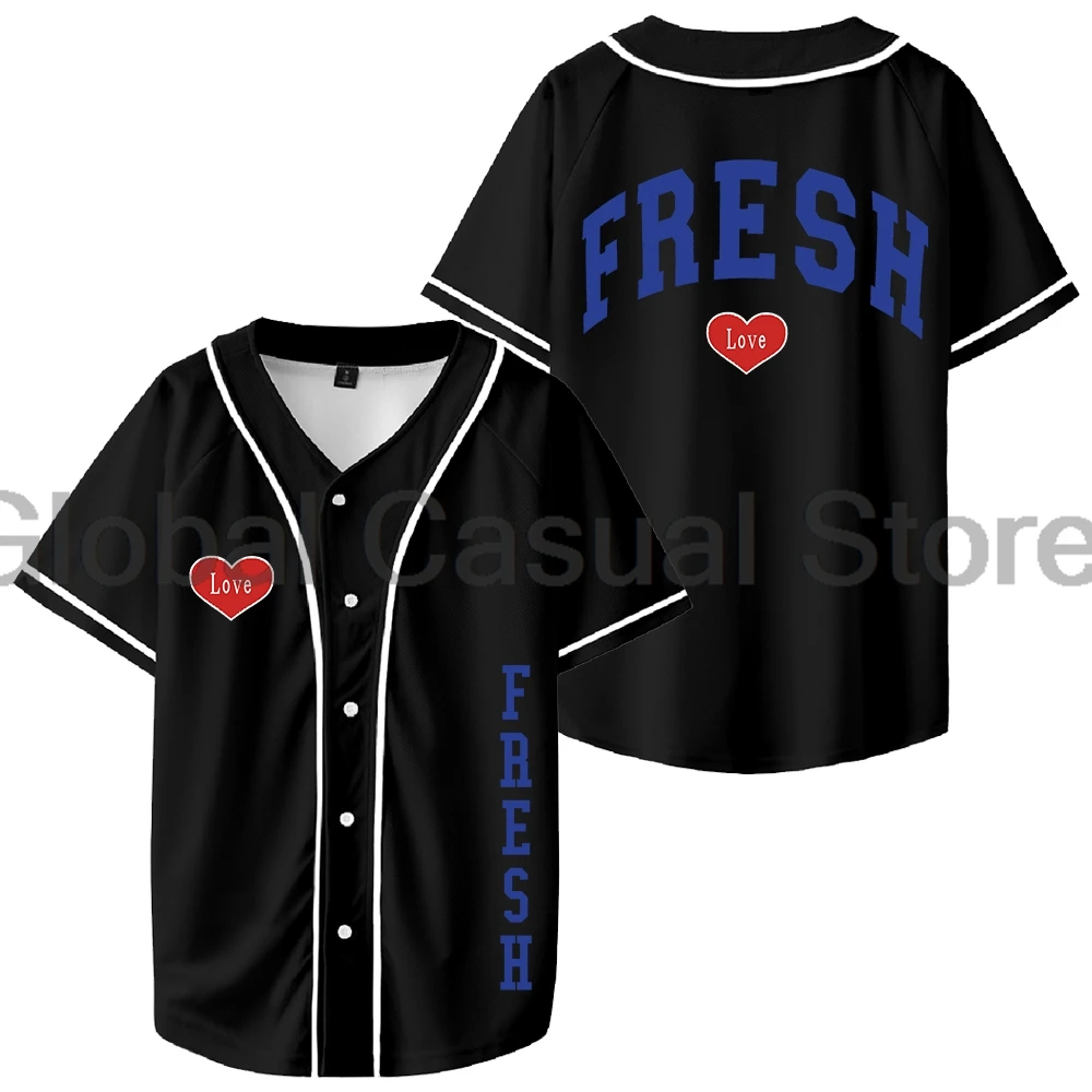 Sturniolo Triplets Fresh Love Merch Baseball Jersey V-Neck Short Sleeve Shirt Women Men Streetwear Tee Fashion Clothes