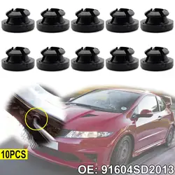 10x For Honda Accord CR-V Odyssey Civic Fit For Acura Integra RSX Car Hood Rod Clip Support Prop Grommet Clips 91604SD2013 Parts