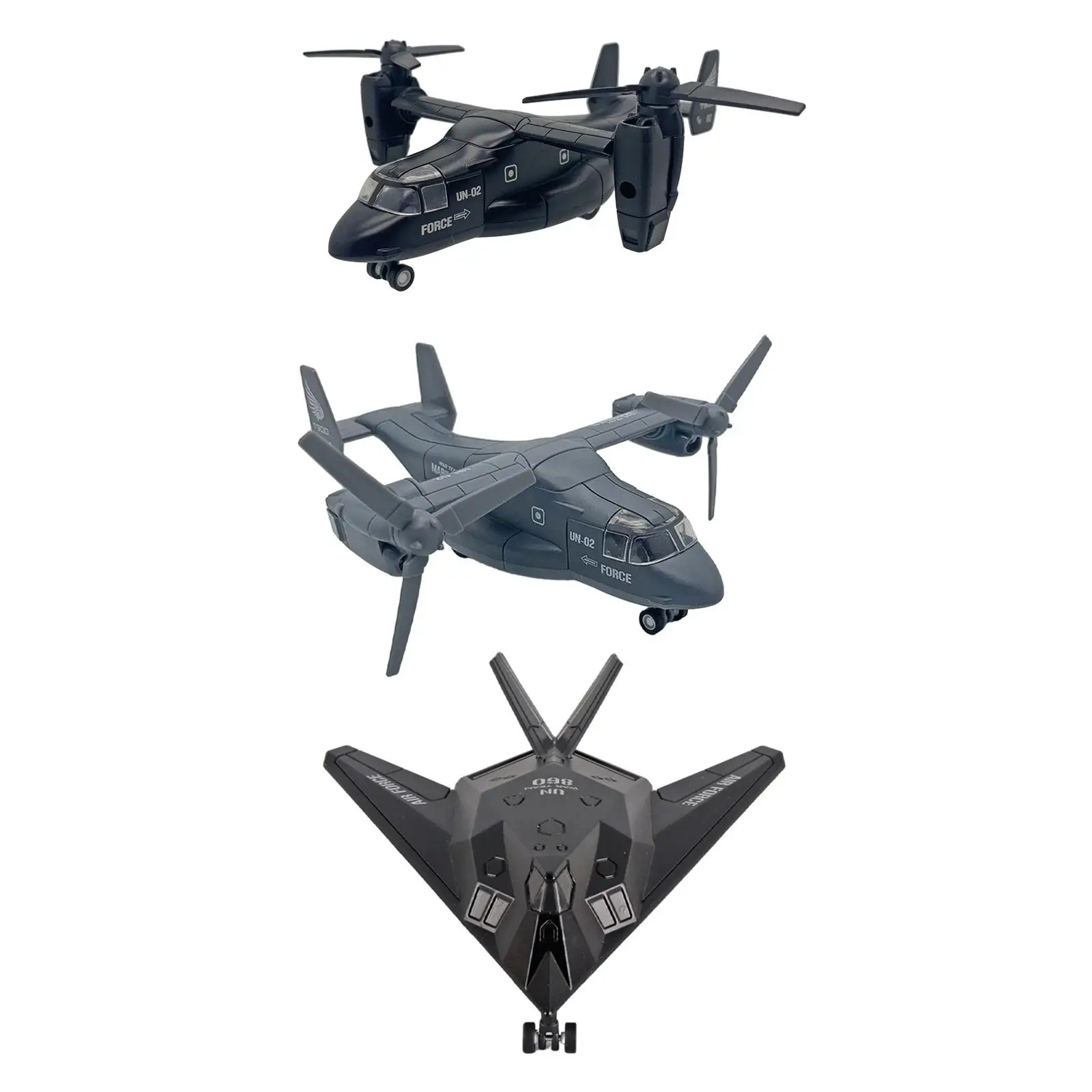 Alloy Diecast Aircraft with Sound and LED Lights Air Force Pull Back Hobby Model Toy Display Airplane Gifts Home Decor Kids Toy