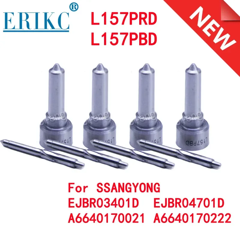 4PCS A6640170021 A6640170222 New Diesel Common Rail Injector Nozzle L157PRD Nozzle Set DSLA 148 FL 157 for SSANGYONG EJBR04701D