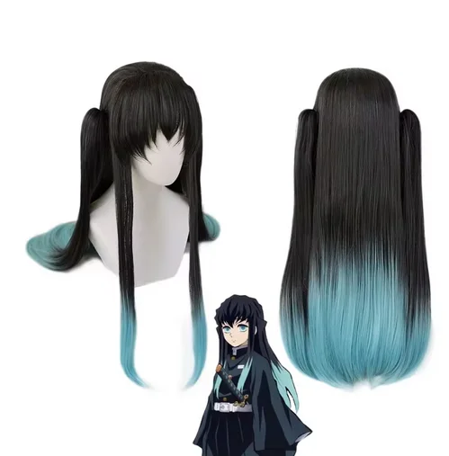 

Anime Tokitou Muichirou Cosplay Wig Muichiro Tokito Wig Heat Resistant Synthetic Hair Wigs