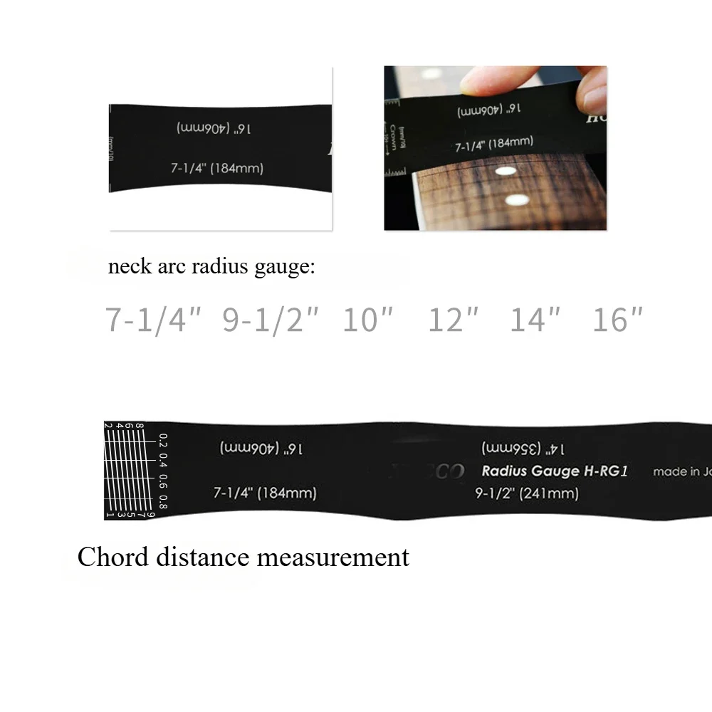

Fingerboard radian measuring ruler folk electric guitar radian string height ruler violin making repair tool