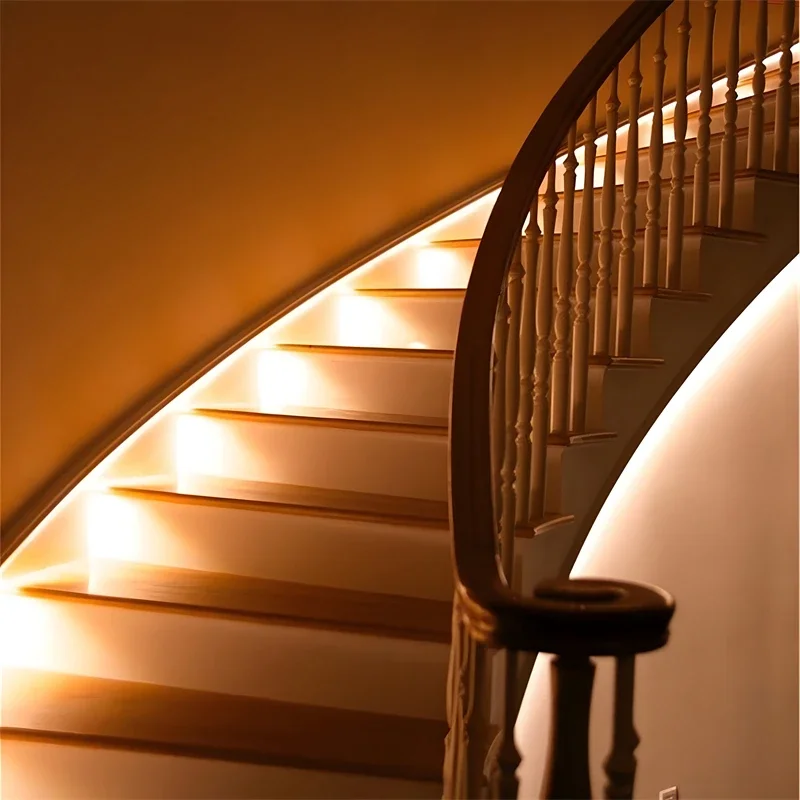 LED Motion Sensor Light LED Light Strip Cabinet Strip Lighting AAA Battery Waterproof for Kitchen Wardrobe Cabinet Pantry Closet