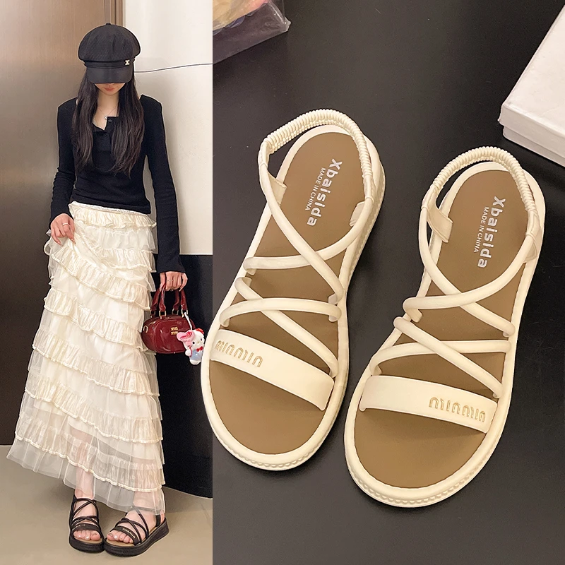 

2026 Girls Sandals Summer Brand New Beach Shoes Princess Sweet Gladiator Sandals Open Toes Elegant Women's Sandals