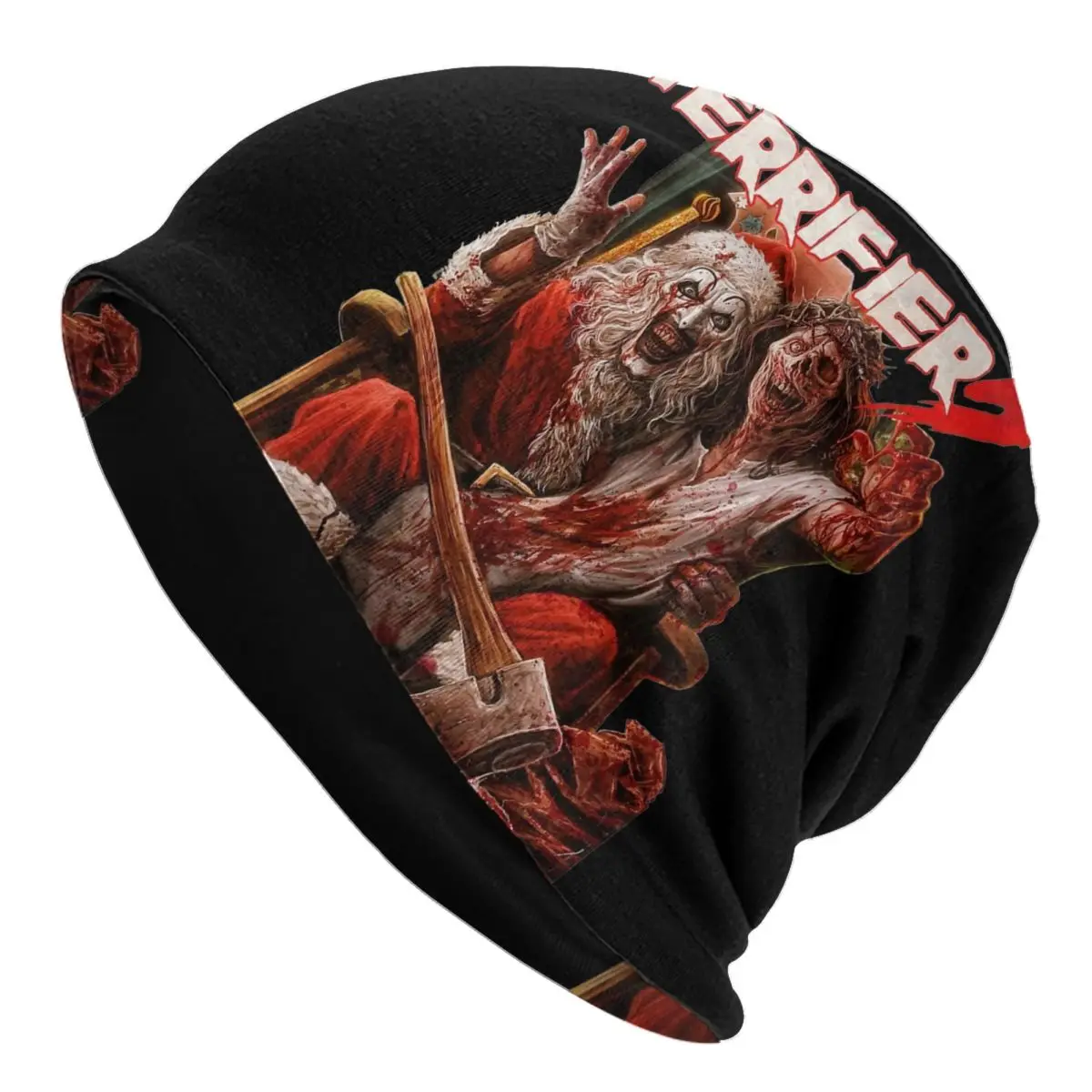 Merry Xmas Terrifier 3 Horror Clown Movie Art Bonnet Hats Knitted Hat Men Street Elastic Beanie Hats Autumn Winter Outdoor Caps