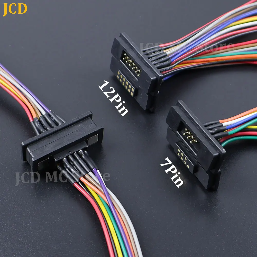 1Pair 2A 7/8/12/13/14/15/16/18/20Pin DC Magnetic PogoPin Connector Male Female With Ribbon Cable Spring Loaded DC Power Socket