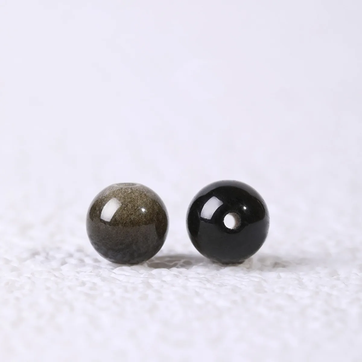 Grade 3A 6mm-12mm Natural Silver Obsidian Beads Loose Gemstone NOT Dyed Not Enhanced