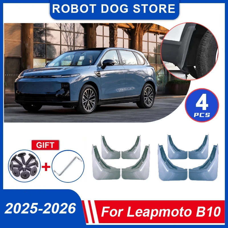 

4 шт. автомобильные брызговики для Leapmoto B10, аксессуары 2025-2026, часть кузова, брызговики, детали, брызговики, расширители крыльев, автомобильные аксессуары